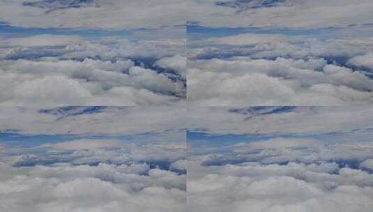 旅行者拍摄的飞机窗外的云海风光高清在线视频素材下载