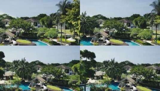 万宁石梅湾艾美度假酒店的室外泳池高清在线视频素材下载