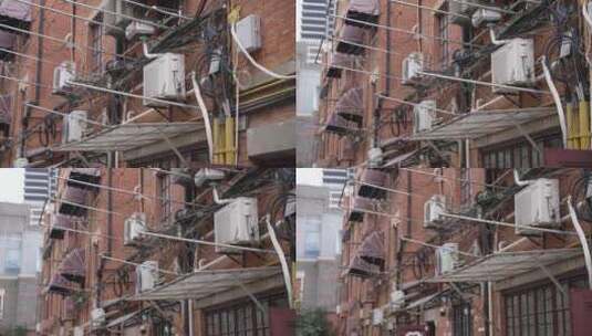 上海老弄堂建筑高清在线视频素材下载