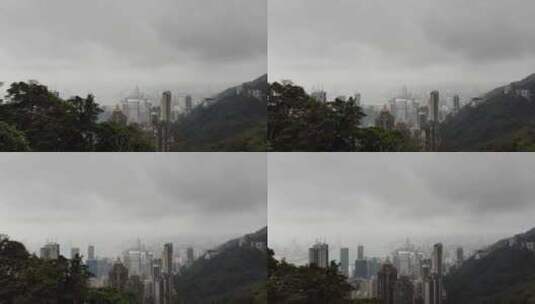 香港城市景色 繁华都市 CBD国际金融中心高清在线视频素材下载