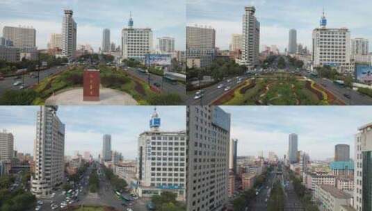 吉林市城市空镜航拍高清在线视频素材下载