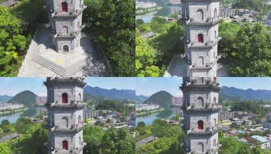 江西修水城市景观航拍高清在线视频素材下载