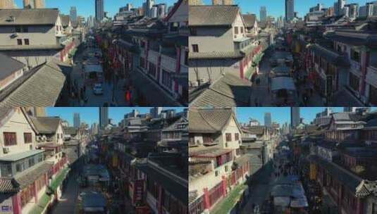 天津鼓楼古文化街航拍 【4K】高清在线视频素材下载