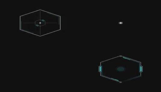 科技HUD六边形设计未来屏幕合成素材高清在线视频素材下载