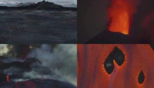 火山喷发原始地形地貌地壳变化高清在线视频素材下载