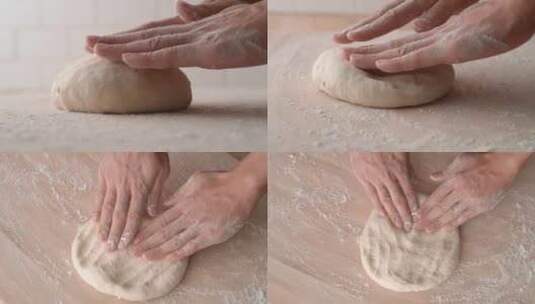 面团 烘焙 面粉 面包师高清在线视频素材下载