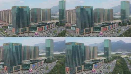 福建省福州世纪金源购物中心航拍高清在线视频素材下载