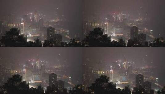 香港CBD中环夜景高清在线视频素材下载