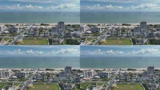 北海银滩风景区建筑风光高清在线视频素材下载
