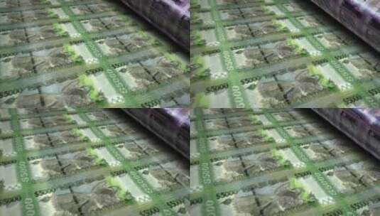 圭亚那元钞票印刷无缝循环高清在线视频素材下载
