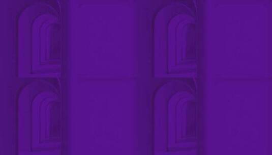深紫色拱形走廊高清在线视频素材下载