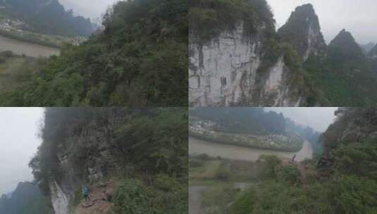 fpv穿越机航拍桂林风光漓江山水风景高清在线视频素材下载