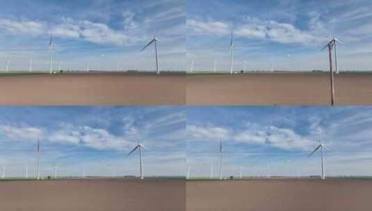 风车 能源 涡轮机 发电机高清在线视频素材下载