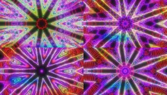 夜间派对彩色形状Vj循环背景4 K60高清在线视频素材下载