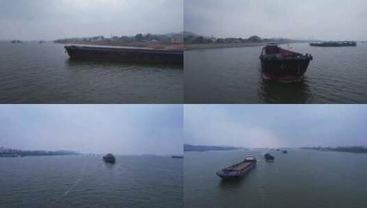 湘江水上交通运输船船只航行宣传片高清在线视频素材下载