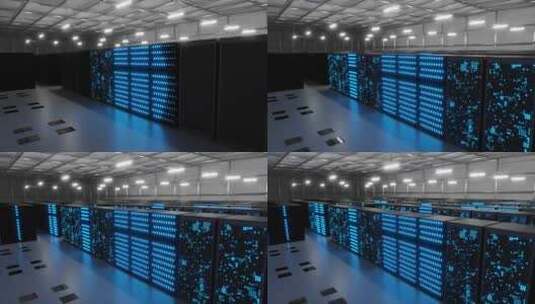 4K-大数据机房、数据中心、服务器05高清在线视频素材下载