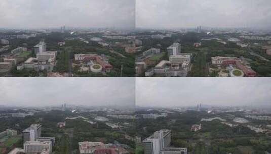 广州大学城航拍高清在线视频素材下载