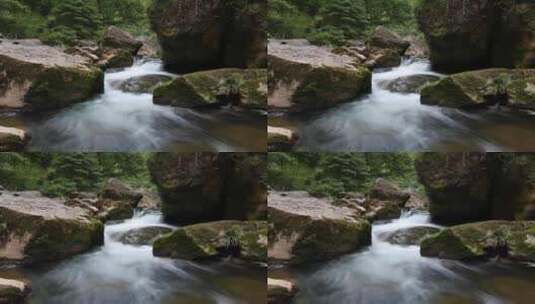 山涧水流延时摄影高清在线视频素材下载