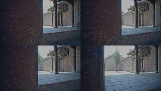 榆次老城县衙老门与院落高清在线视频素材下载
