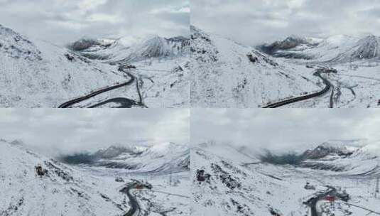 西藏昌都左贡雪山航拍0083高清在线视频素材下载