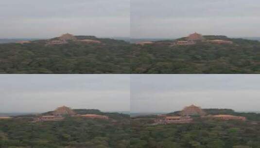 竖版航拍四川遂宁灵泉寺风景区高清在线视频素材下载