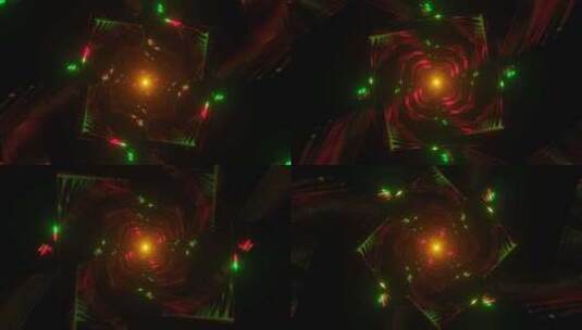 催眠霓虹灯隧道与无尽的流动高清在线视频素材下载