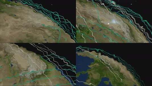 业务背景地球连接3D渲染高清在线视频素材下载
