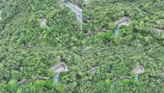 东莞虎门靖远炮台航拍南山炮台历史景观古迹高清在线视频素材下载