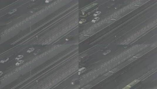 马路上的车流 俯拍高清在线视频素材下载