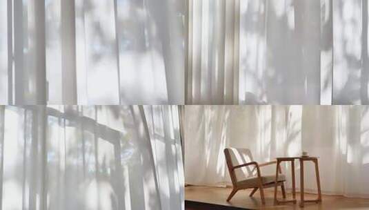 窗帘生活光影写意美好生活高清在线视频素材下载