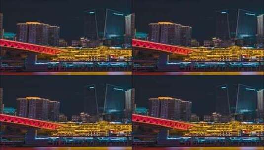 重庆_重庆洪崖洞夜景_夜景固定延时高清在线视频素材下载