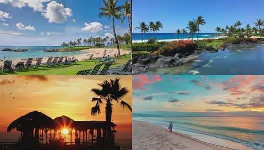 夏威夷海边高清在线视频素材下载