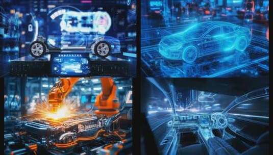 新能源汽车自动化生产素材高清在线视频素材下载