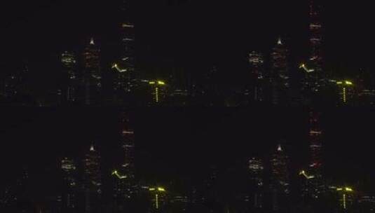 凌晨上海 上海外滩 黄浦江 金茂大厦高清在线视频素材下载