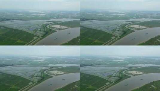 鄱阳湖湿地风光航拍【4K60】高清在线视频素材下载