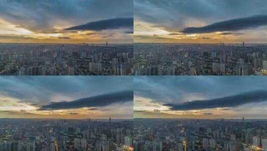 重庆城市日出日落夜景航拍延时高清在线视频素材下载