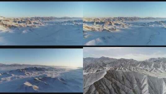 肃北雪山草原航拍镜头素材高清在线视频素材下载