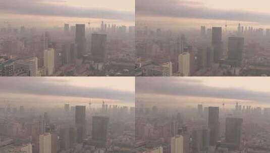 城市 雾霾 沈阳高清在线视频素材下载