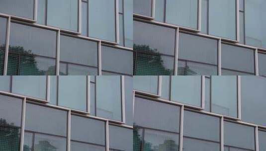 腾讯滨海大厦“防鸟撞改造点”波点贴纸高清在线视频素材下载