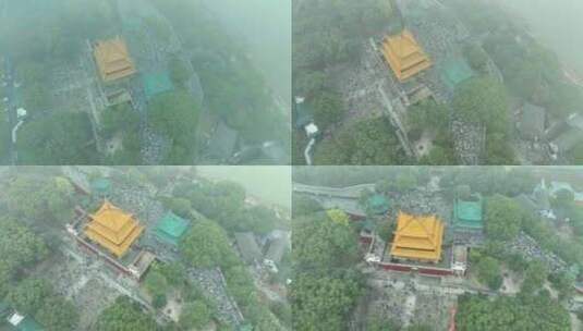 岳阳楼景区雾景高清在线视频素材下载