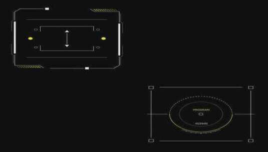 科技HUD方形设计未来屏幕合成素材高清在线视频素材下载