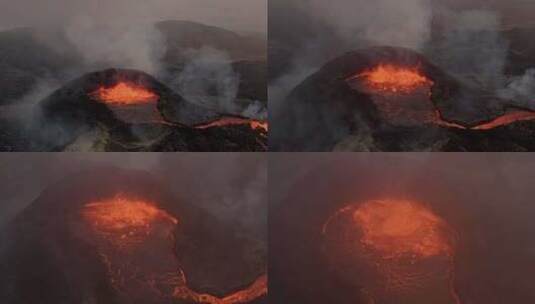 火山熔岩 熔岩喷发 岩浆喷发高清在线视频素材下载