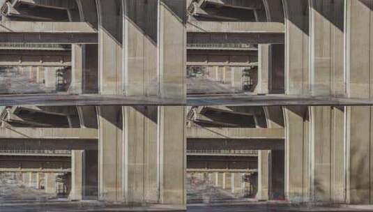 城市立交桥高架桥车流人流光影变化高清在线视频素材下载