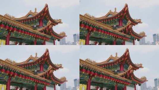 中式建筑屋檐高清在线视频素材下载