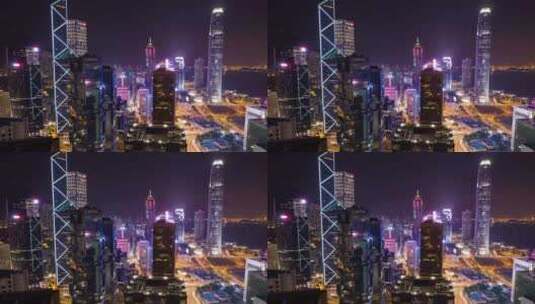 香港夜景 香港维多利亚港高清在线视频素材下载