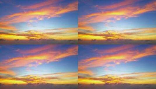 海南三亚三亚湾海洋天空日落夕阳晚霞火烧云高清在线视频素材下载