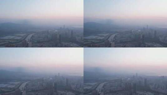 深圳河冬季城市高清在线视频素材下载