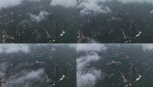 雨后泰山，龙潭飞瀑，高山流水高清在线视频素材下载