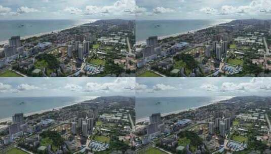 北海银滩风景区建筑风光高清在线视频素材下载