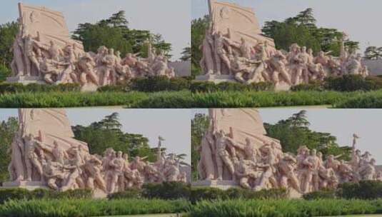 人民英雄雕塑雕像高清在线视频素材下载